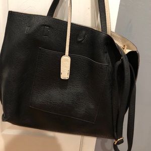 Reversible Faux leather tote